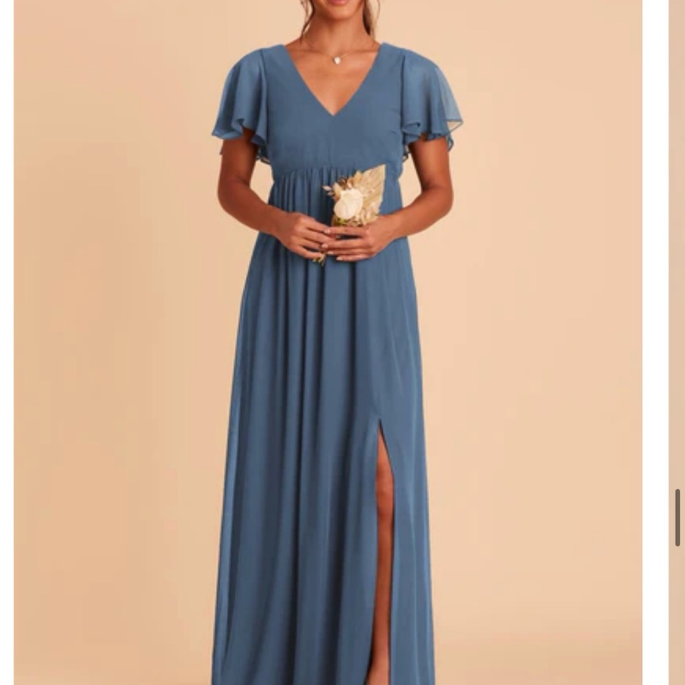 Birdy Grey Teal Maxi Dress with Flutter Sleeves
